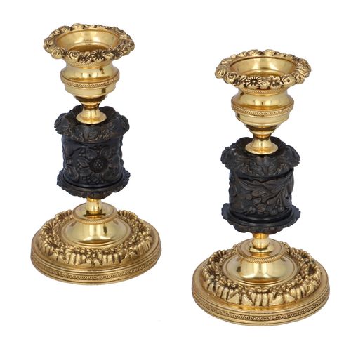19th Century Pair of Bronze Candlesticks image-5
