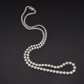 Platinum and Diamond Graduated Necklace