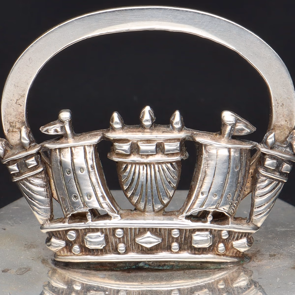 Silver Nautical Menu Holders