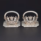 Silver Nautical Menu Holders