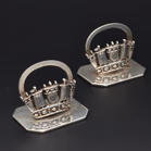 Silver Nautical Menu Holders
