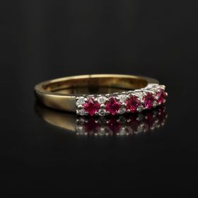 18ct Gold Ruby and Diamond Ring
