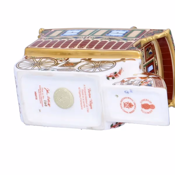 Limited Edition Royal Crown Derby Burton Wagon Gyspy Caravan