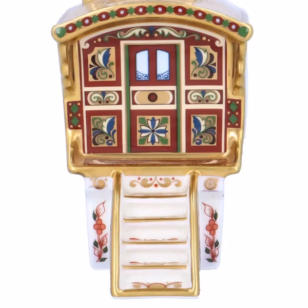 Limited Edition Royal Crown Derby Burton Wagon Gyspy Caravan