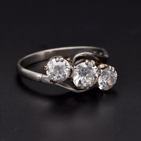 Platinum Three Stone Diamond Ring