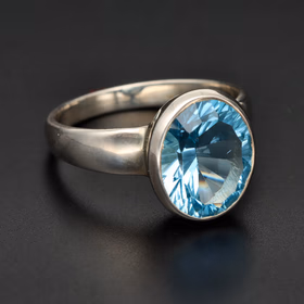 Silver Blue Topaz Ring
