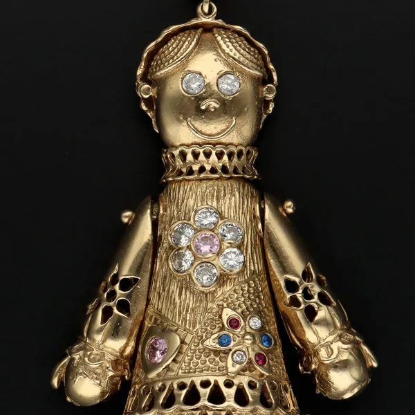 9ct Yellow Gold Ragdoll Pendant