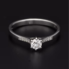 9ct White Gold Diamond Solitaire Ring