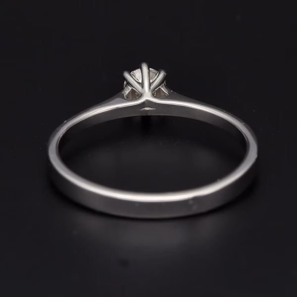 9ct White Gold Diamond Solitaire Ring