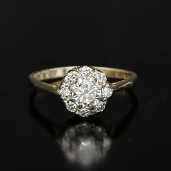 18ct Yellow Gold Antique Cluster Ring