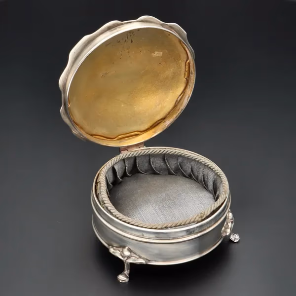 Antique Silver Ring Box