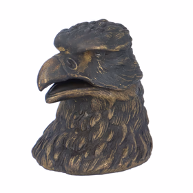 Bronze Eagle Head Inkwell