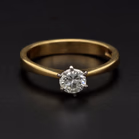 18ct Yellow Gold Diamond Solitaire Ring