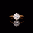 360° view of The Antique Old European Cut Diamond Daisy Cluster Ring