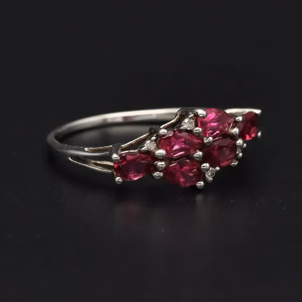 Gold Pink Tourmaline Diamond ring