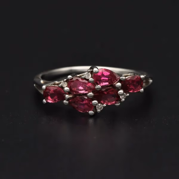 Gold Pink Tourmaline Diamond ring