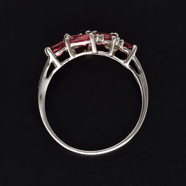 Gold Pink Tourmaline Diamond ring