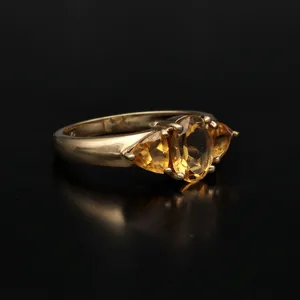 Vintage 9ct Gold Citrine Ring