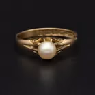 18ct Gold Antique Pearl Ring