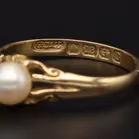 18ct Gold Antique Pearl Ring