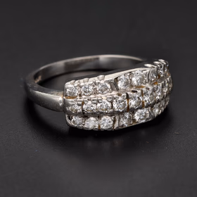 Platinum Diamond Cluster Ring
