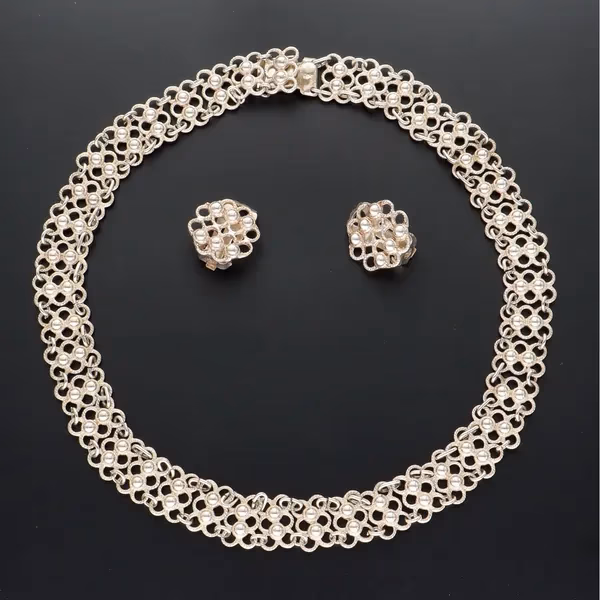 Arne Nordlie Silver Necklace and Earrings Set