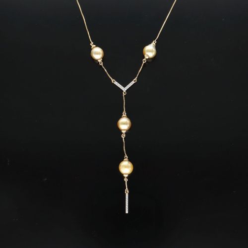 9ct Gold South Sea Cultured Pearl Necklace image-1