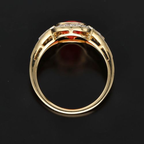 18ct Gold Ruby Diamond and Sapphire Ring image-6