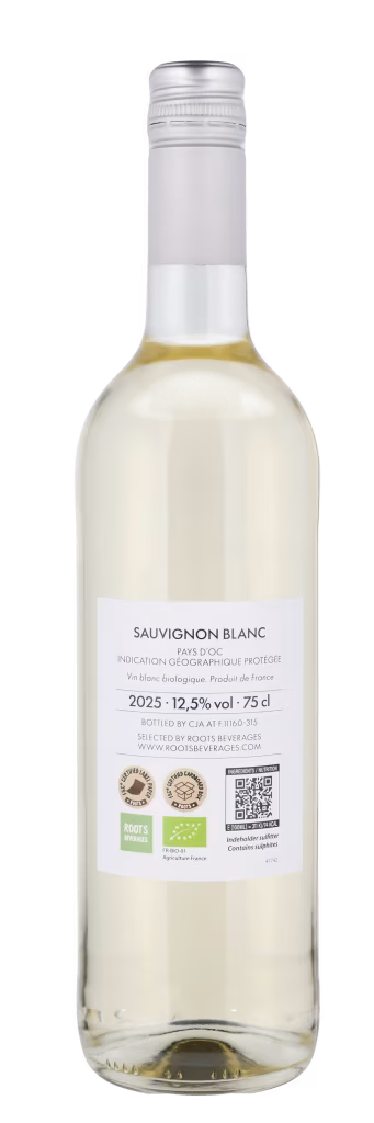 SAUVIGNON BLANC ØKO BACK LABEL IGP Pays d’Oc, Roots Beverages