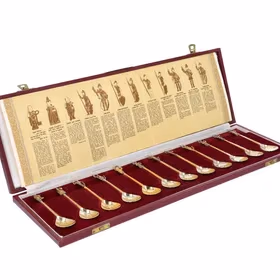 20th Century Gilt Silver Tichborne Celebrity Spoon Set