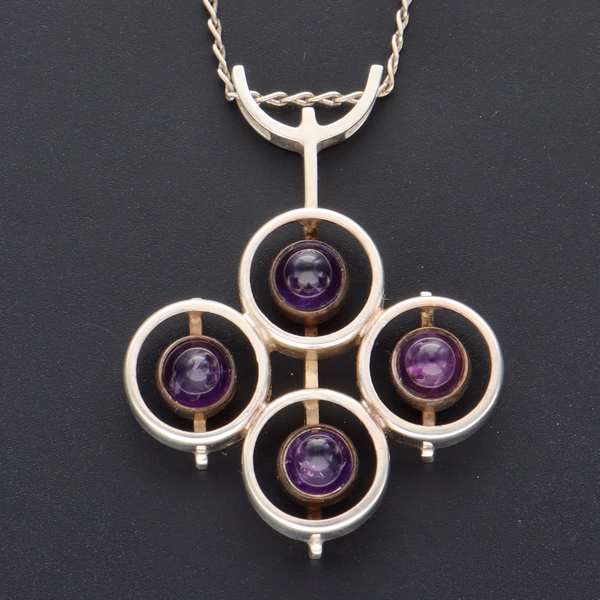 Kultaseppa Salovaara Amethyst & Silver Pendant