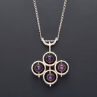 Kultaseppa Salovaara Amethyst & Silver Pendant