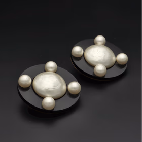 Vintage Chanel Faux Pearl Earrings