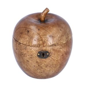 Early 19th Century Fruitwood Apple Tea Caddy