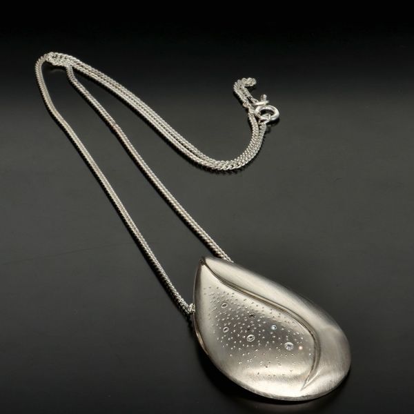 Silver and Diamond Pendant