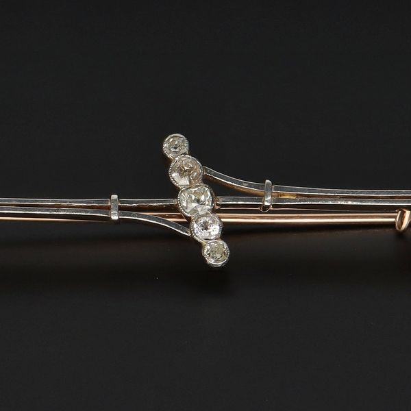18ct Yellow Gold With Diamonds Brooch