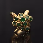 Vintage 14ct Gold Modernist Emerald Ring