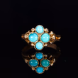 360° view of The Antique Victorian Turquoise Cluster Ring