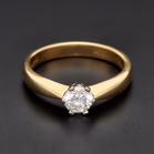 18ct Yellow Gold Diamond Solitaire Ring