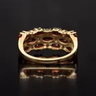 Gold Diamond Garnet Ring