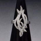 Platinum Diamond Statement Ring