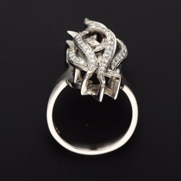 Platinum Diamond Statement Ring