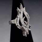 Platinum Diamond Statement Ring