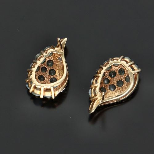 Gold Chrysoberyl Diamond Earrings image-3