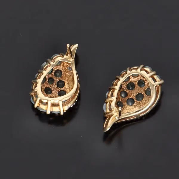 Gold Chrysoberyl Diamond Earrings