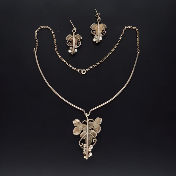 Vintage Scottish Silver Demi Parure