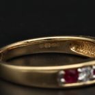 18ct Yellow Gold Rubies & Diamond’s Ring