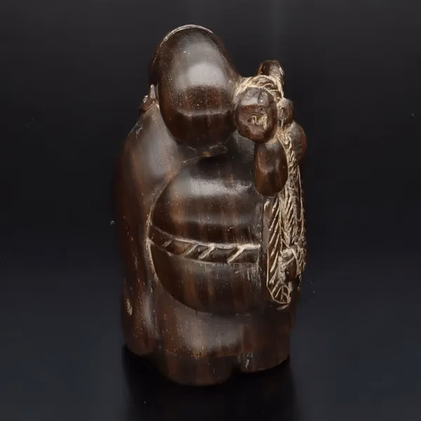 Scholar Carved Japanese Netsuke