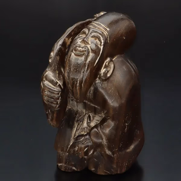 Scholar Carved Japanese Netsuke
