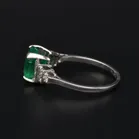 Platinum Emerald & Diamond Ring